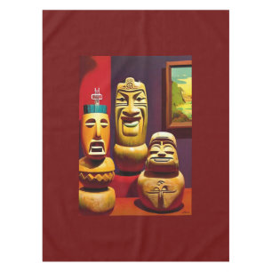 Indoor Tiki Life Ken Gauge Art Tablecloth