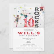 Indoor Wall Climbing Teen Tween Any Age Birthday Invitation