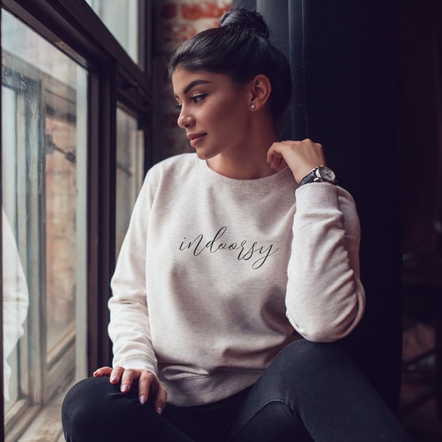 Indoorsy Crewneck | Cozy Funny Pullover Sweatshirt (Creator Uploaded)
