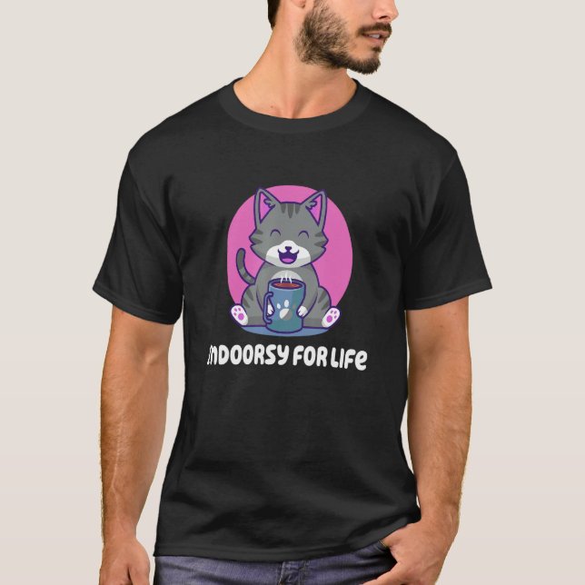 Indoorsy for Life Introvert Nerd Antisocial Weird  T-Shirt (Front)