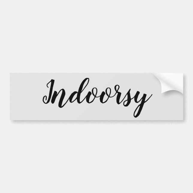Indoorsy Funny Bumper Sticker (Front)