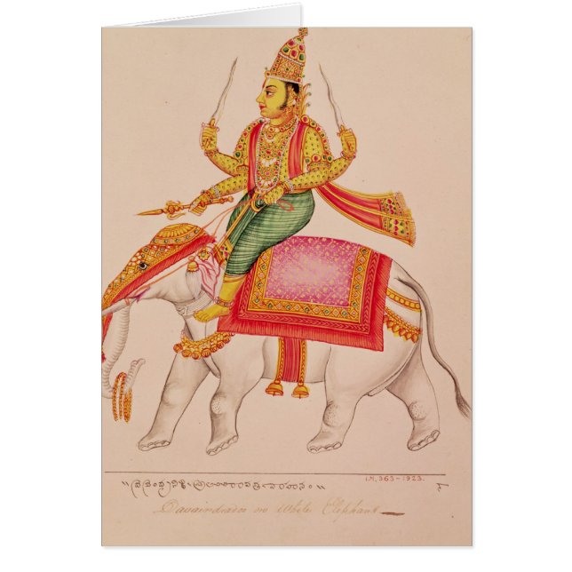 INDRA, Dieu des tempêtes, montant sur un éléphant (Devant)
