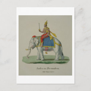 Indra, engraved by Marlet et Cie (colour litho) Postcard