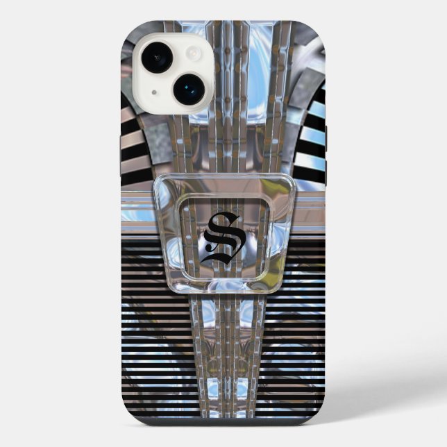 Indulgence Art Deco Monogram iPhone Case (Back)
