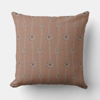 Indulgent Ophelia Floral Bead Chain Stripes Orange Throw Pillow