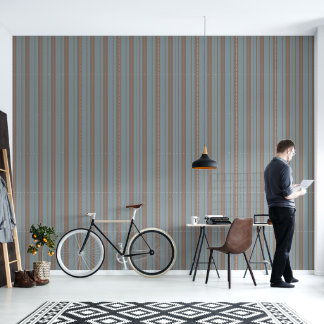 Indulgent Ophelia Stripes Blue Wallpaper