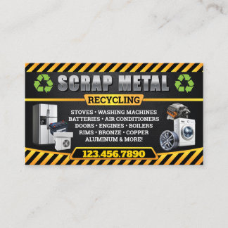 Industrial and Bilingual Scrap Metal Business Card
