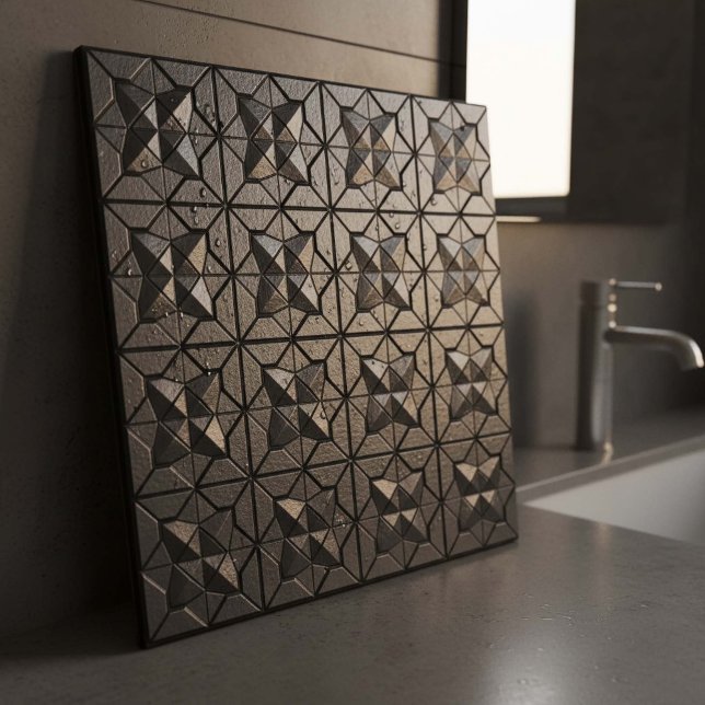 Industrial Black Steel Gothic Star #12 ID1227 Tile (Creator Uploaded)