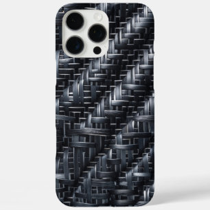 Industrial Carbon Fibre Weave Textured 3D Pattern iPhone 16 Pro Max Case