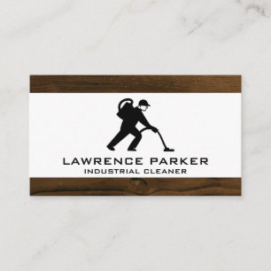 Industrial Cleaner Wood Trim Business Card