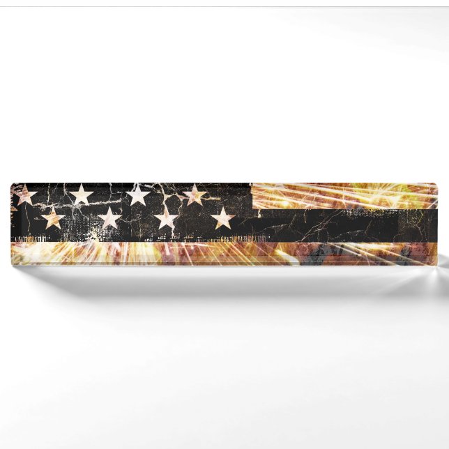 Industrial Construction Flag Sparks Nameplate (Front)