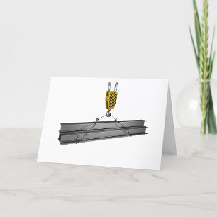 Industrial Crane Hook Lifting Steel Beams Card