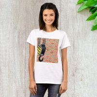 Industrial Crane Hook with Brick Wall