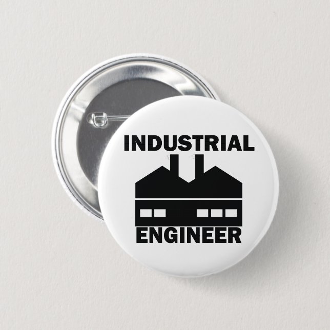 Industrial engineer 2 inch round button (Front & Back)