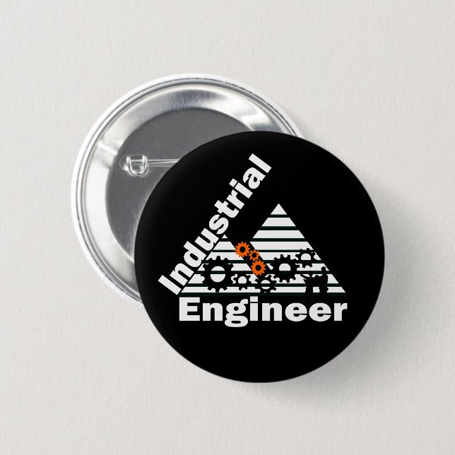 Industrial engineer 2 inch round button (Front & Back)