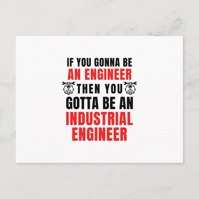 INDUSTRIAL ENGINEER ANNOUNCEMENT POSTCARD (Front)