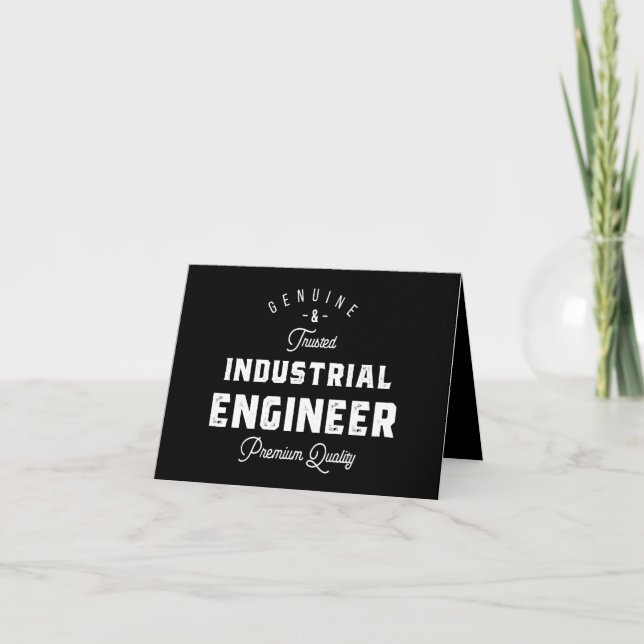 Industrial engineer, cool, engineer, engineering, note card (Front)
