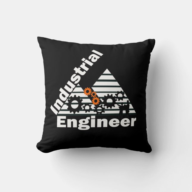 industrial engineer throw pillow (Front)