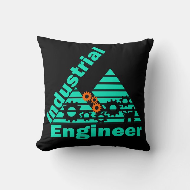 Industrial engineer throw pillow (Front)