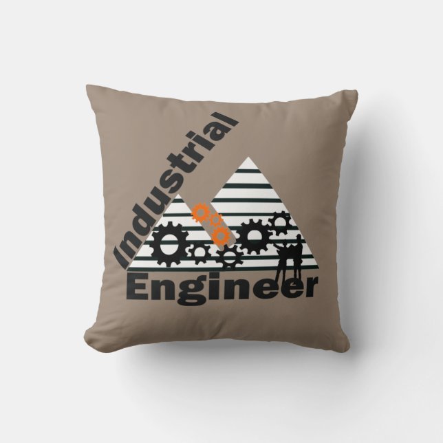 Industrial engineer throw pillow (Front)