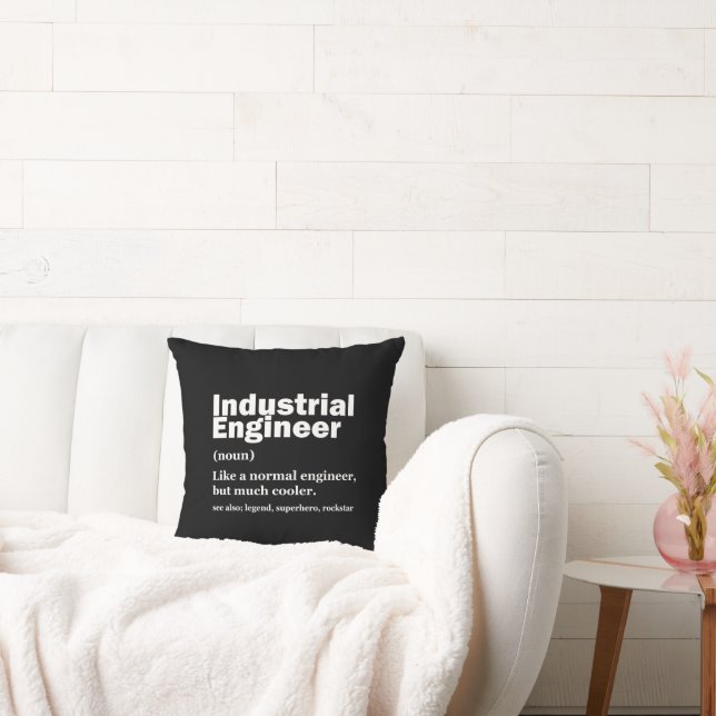 Industrial Engineering Funny Engineer Throw Pillow (Couch)