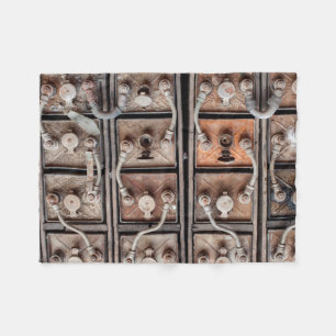 Industrial equipment in abandoned mine in Butte Fleece Blanket