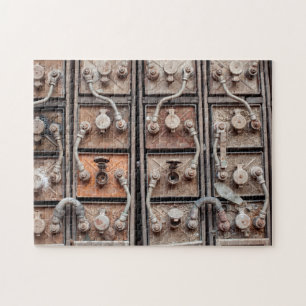 Industrial equipment in abandoned mine in Butte Jigsaw Puzzle