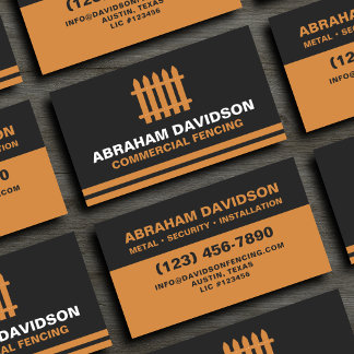 Industrial Fence Company Metalwork Contractor Business Card