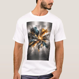 Industrial Geometric Abstract Metal T-Shirt