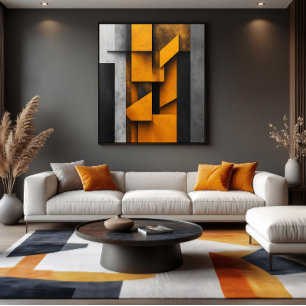 Industrial Geometric Art Canvas Print