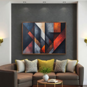 Industrial Geometric Art Poster