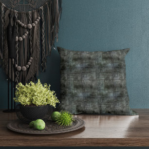 Industrial Grey Metal Throw Pillow