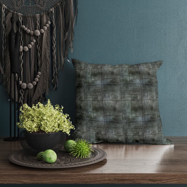 Industrial Grey Metal Throw Pillow (Creator Uploaded)