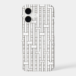Industrial Grid-Black And White Modern Geometric