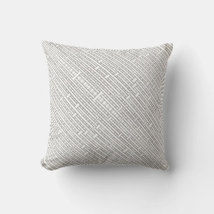 Industrial Grid-Black And White Modern Minimalist Throw Pillow