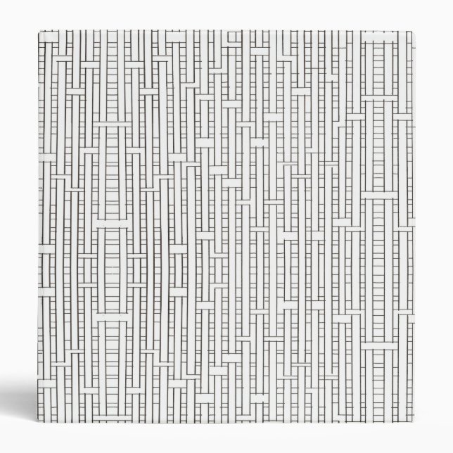 Industrial Grid-Modern Bauhaus Geometric Pattern Binder (Front)