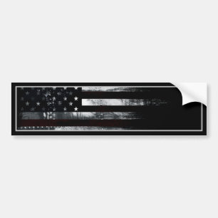 Industrial Grunge American Flag Bumper Sticker