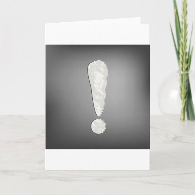 Industrial Grunge Exclamation Mark Symbol Card (Creator Uploaded)