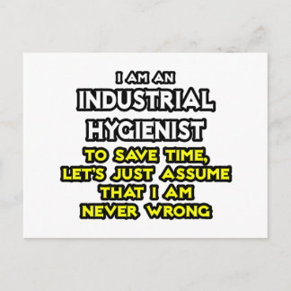 Industrial Hygienist Joke .. Never Wrong Postcard