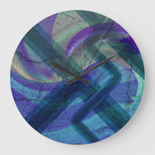 Industrial Landscape Abstract Clock