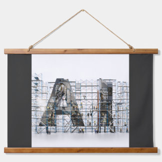 Industrial Letterform – AI Hanging Tapestry