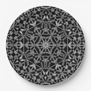 Industrial Mandala Paper Plate