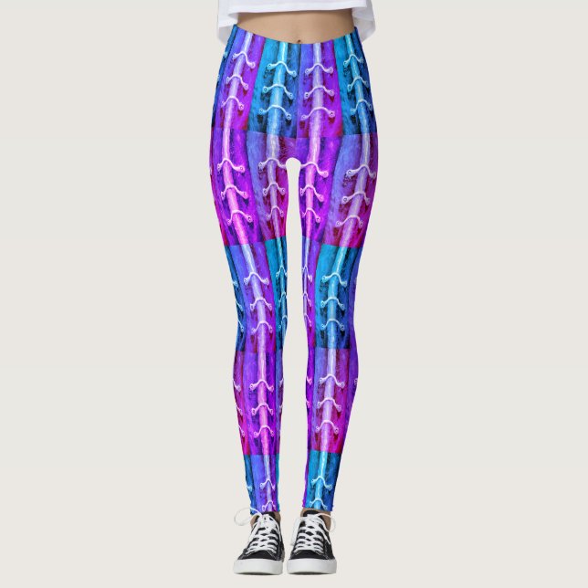 Industrial Minimalism Colours Abstract  Miami Leggings (Front)