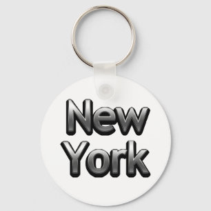 Industrial New York - On White Keychain