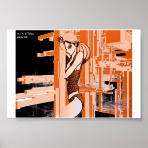 industrial orange poster