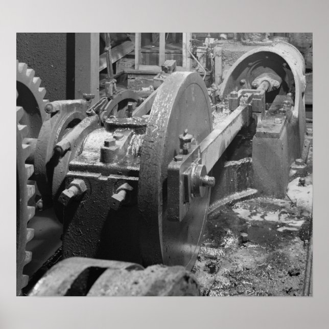 Industrial Photo - Headhouse Steam Piston Poster (Front)