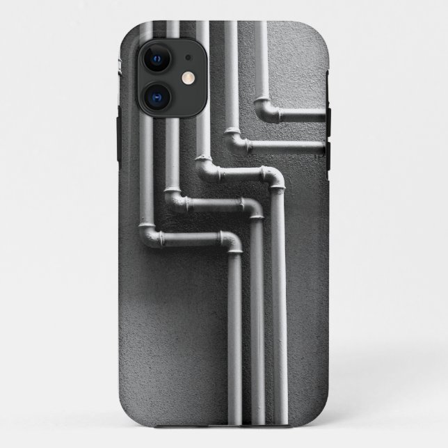 Industrial pipeline photography iPhone case (Back)