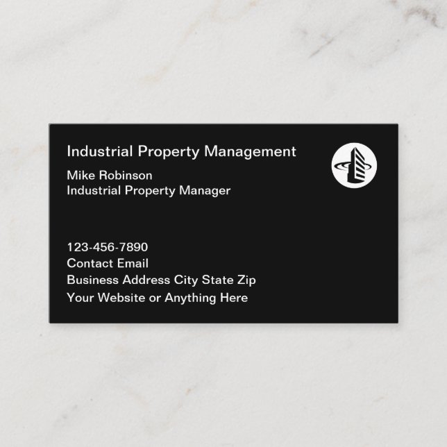 Industrial Property Management Business Card (Front)
