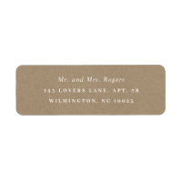 Industrial Rustic Chic Minimalist Return Address
