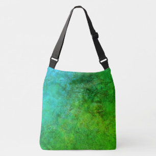 Industrial Rustic Rust Inspired Art Green Blue Crossbody Bag